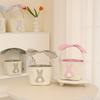 With handle Rabbit Basket Long ears Candy Bag New Easter Egg Basket  Easter decorations