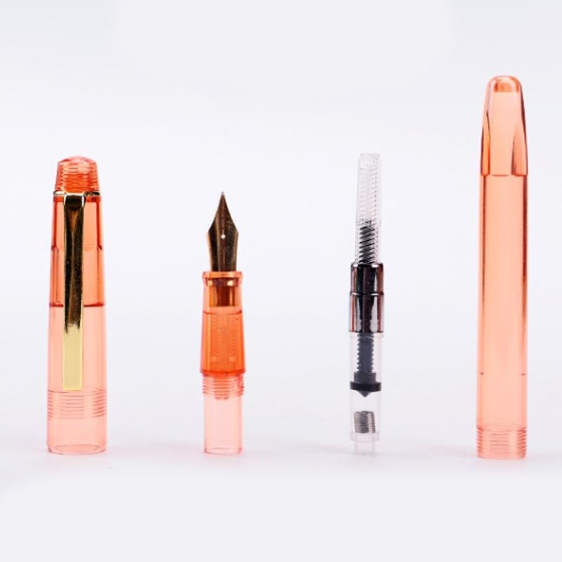 Fountain Pen Clear Signature Pen 0.5mm Calligraphy Pen Colored Ink Pen Smooth Writing Pen School Office Supplies