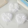 Wedding Rings Presentation Box With Lace and Heart Shape Design Rings Display Holder Case with Pillow for Formal Occasion