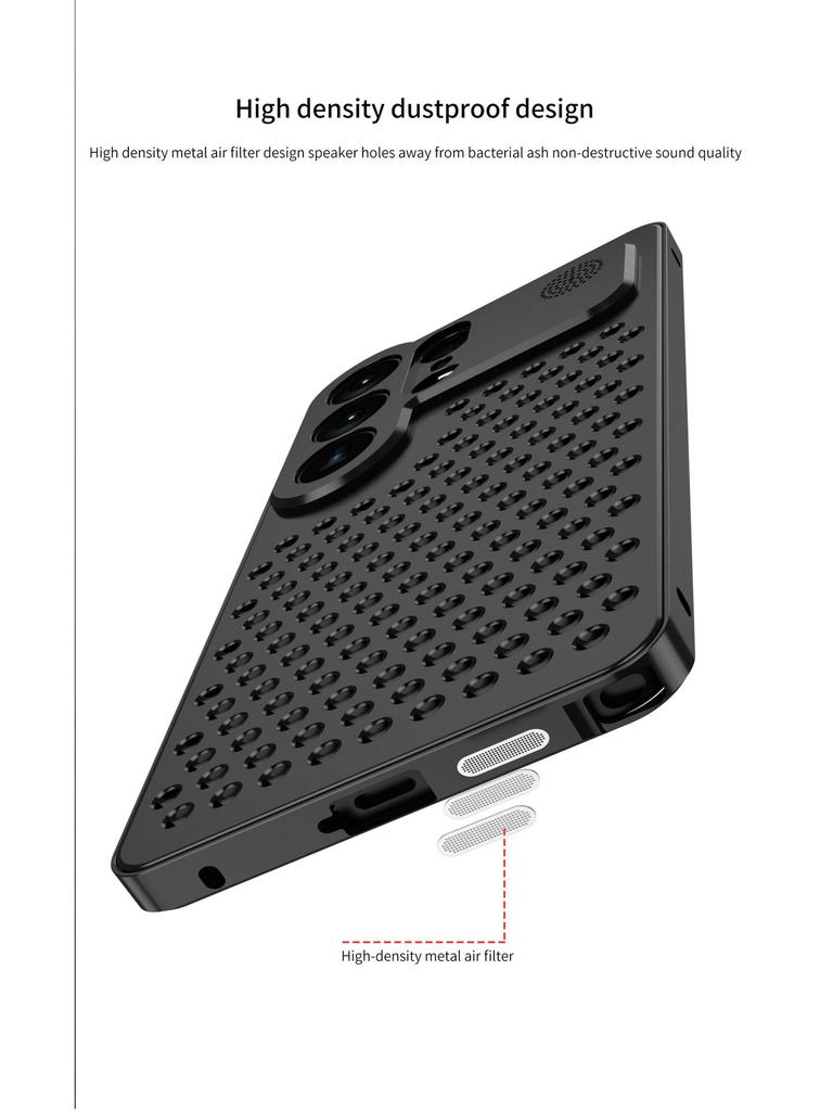 Metal Heat Dissipation Aromatherapy Phone Case for Samsung S26 Ultra/S25U - Anti-Drop Full Coverage with Buckle.