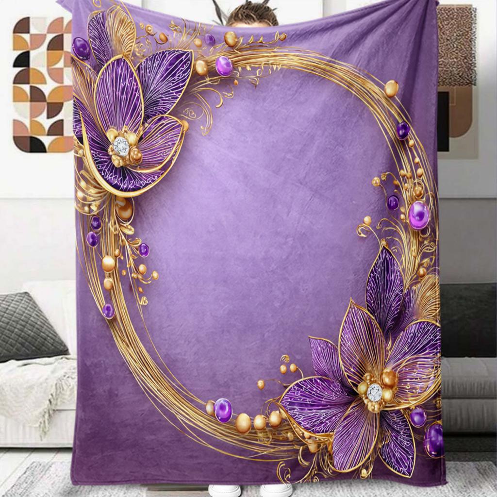 1 Pezzo Coperta in Flanella con Stampa Cartone Animato, Alta Qualità Confortevole per Tutte le Stagioni, Decorazione per la Casa, Calore e Comfort, Perfetta per Regalo di Natale Compleanno