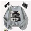 Cross-border Autumn/Winter Lip Print Loose Fleece Sweatshirt