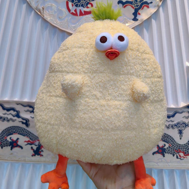 Duddun Chicken Plush Toy Cute Feather Filling For Kids Bedroom Decor Gift