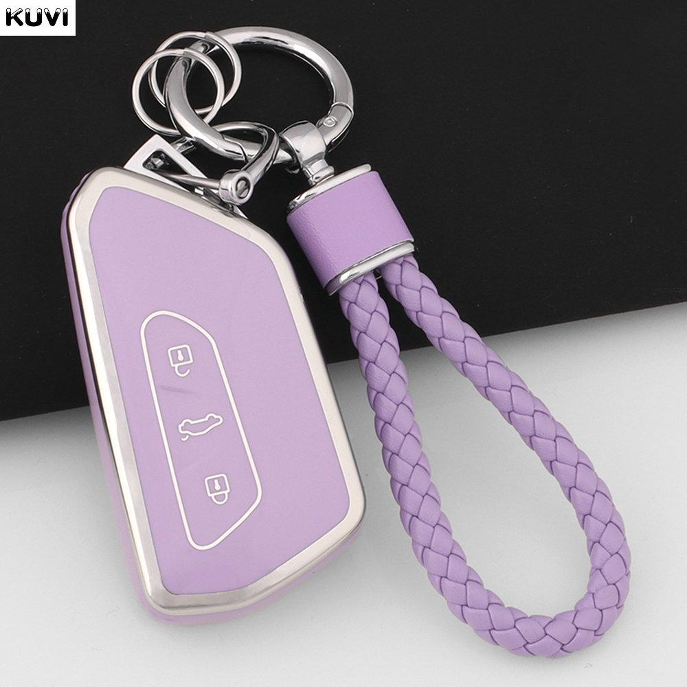Nové TPU pouzdro na klíčenku pro Vw Volkswagen Golf 8 Mk8 Id3 Id4 Cupra Skoda Octavia A8 Seat Leon Mk4 Formentor Tarraco Klíčenka