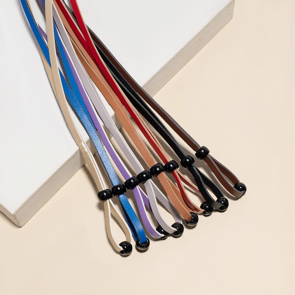 Adjustable PU Leather Eyeglass Straps For Men And Women Anti Slip Sunglasses Holder Set