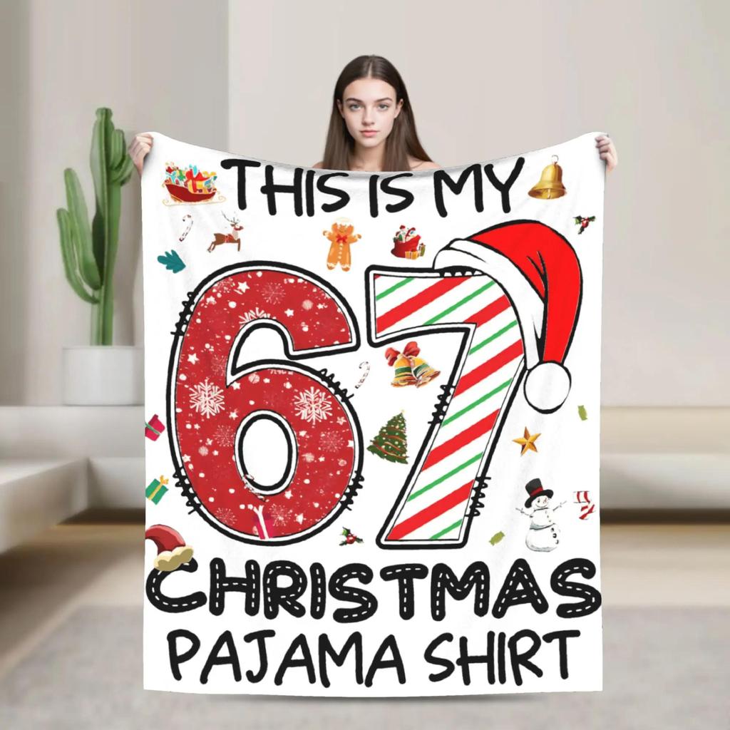 Six Seven Meme Black History Flannel Blanket Soft Warm Throw for Bed Sofa Cover Winter