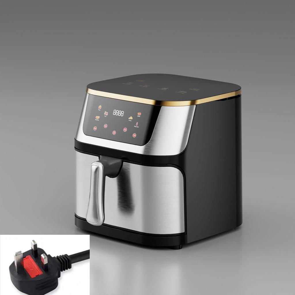 Stainless Steel Touchscreen Air Fryer for Home Use - Large Capacity Electric Fryer for Chicken & Fries