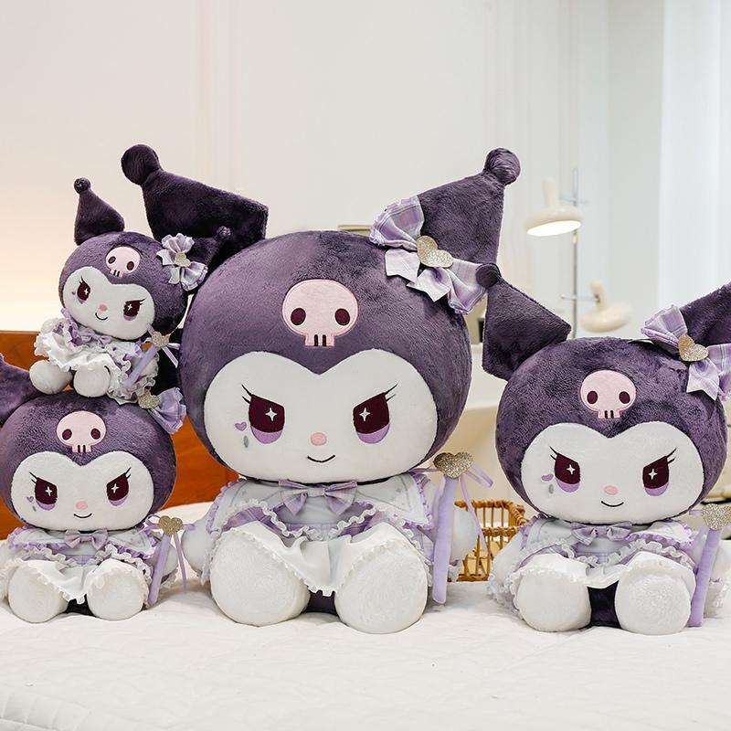 Kuromi Plush Big Size Toys Cartoon Anime Stuffed Dolls Soft Sofa Cushion Kawaii Room Decor Kids Exquisite Xmas Birthday Gifts