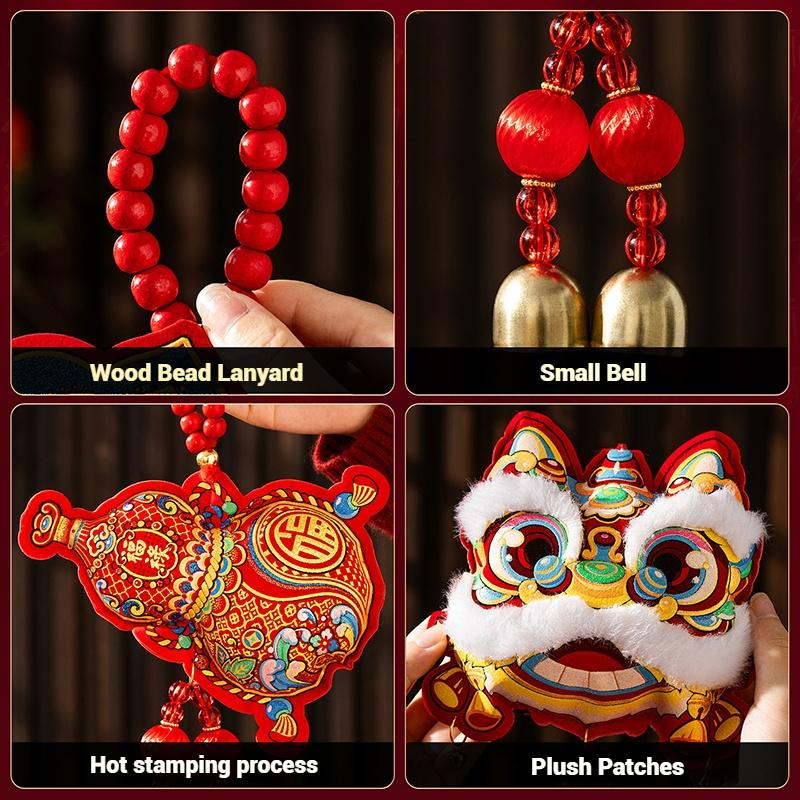 Chinese New Year Decorations 2026 Lucky Fortune Hanging Pendants Traditional Spring Festival Living Room Hanging Ornaments