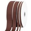 [Tekdeere]Width 38mm Solid Brown Grosgrain Ribbon, Perfect for Gift Wrapping, Sewing, Hair Accessories, Wedding Decorations - 91m/roll