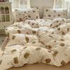 Double Yarn Printing Bedding Four-piece Set, Skin-friendly and Breathable, Washed Sheets, Quilt Covers, Pillowcases, Sets