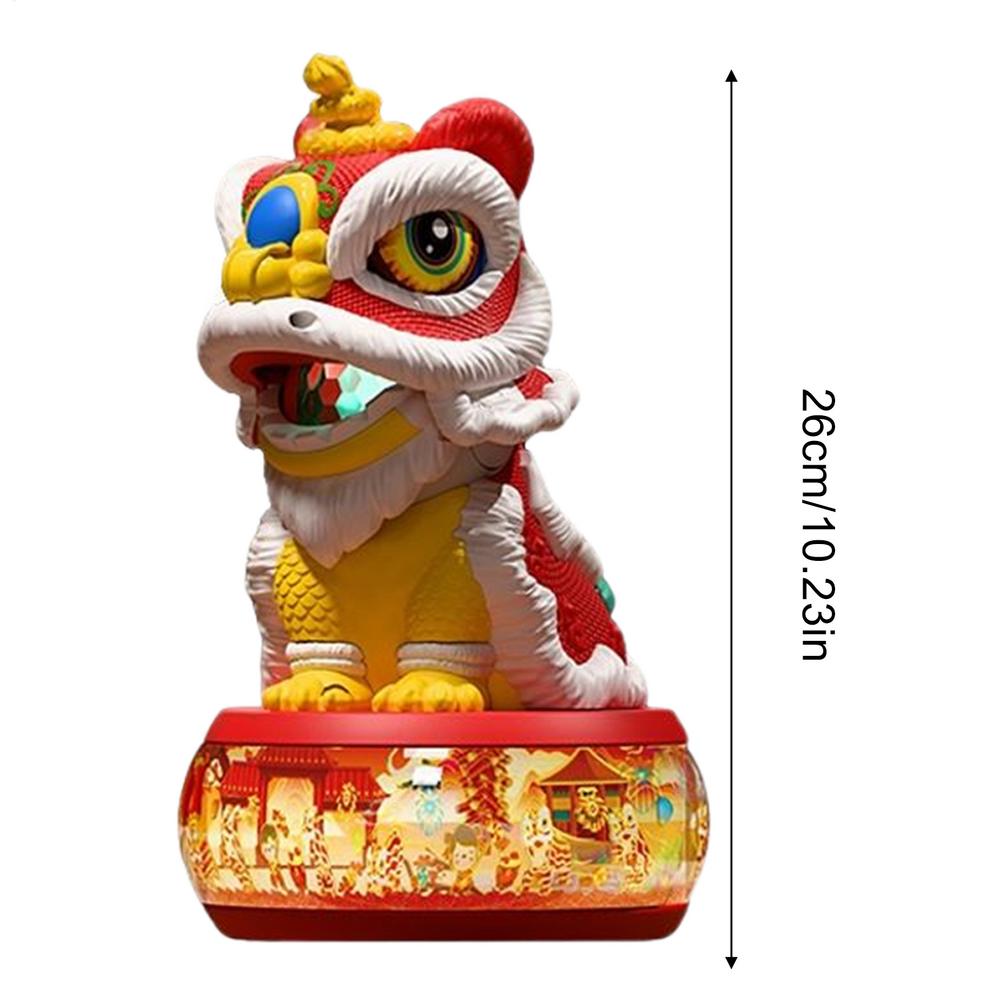 Musical Animal Toys For Kids Electric Early Learning Lion Dance With Music And Light Cartoon Musical Toys For Boys Girls Daycare красный