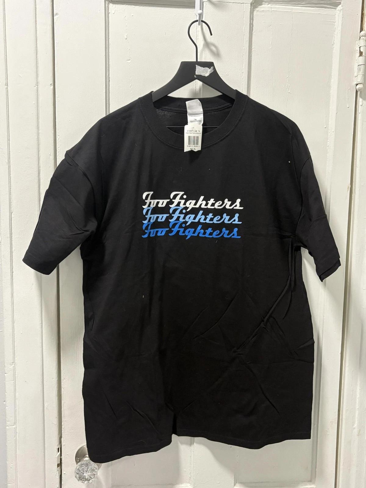 Vintage Foo Fighters Shirt Mens XL Black Band Tee 90s Rock Rare S