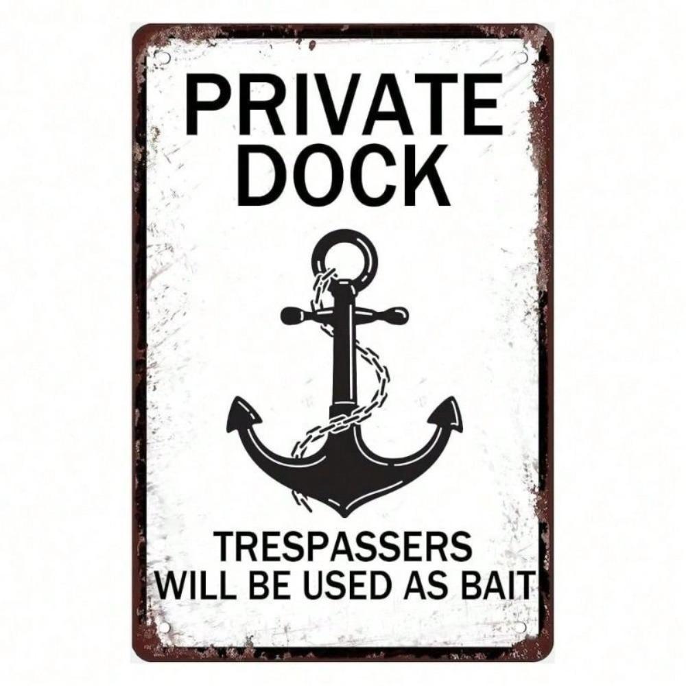 Metal Wall Art Pirate Decor Retro 8x12 Inch for Bar