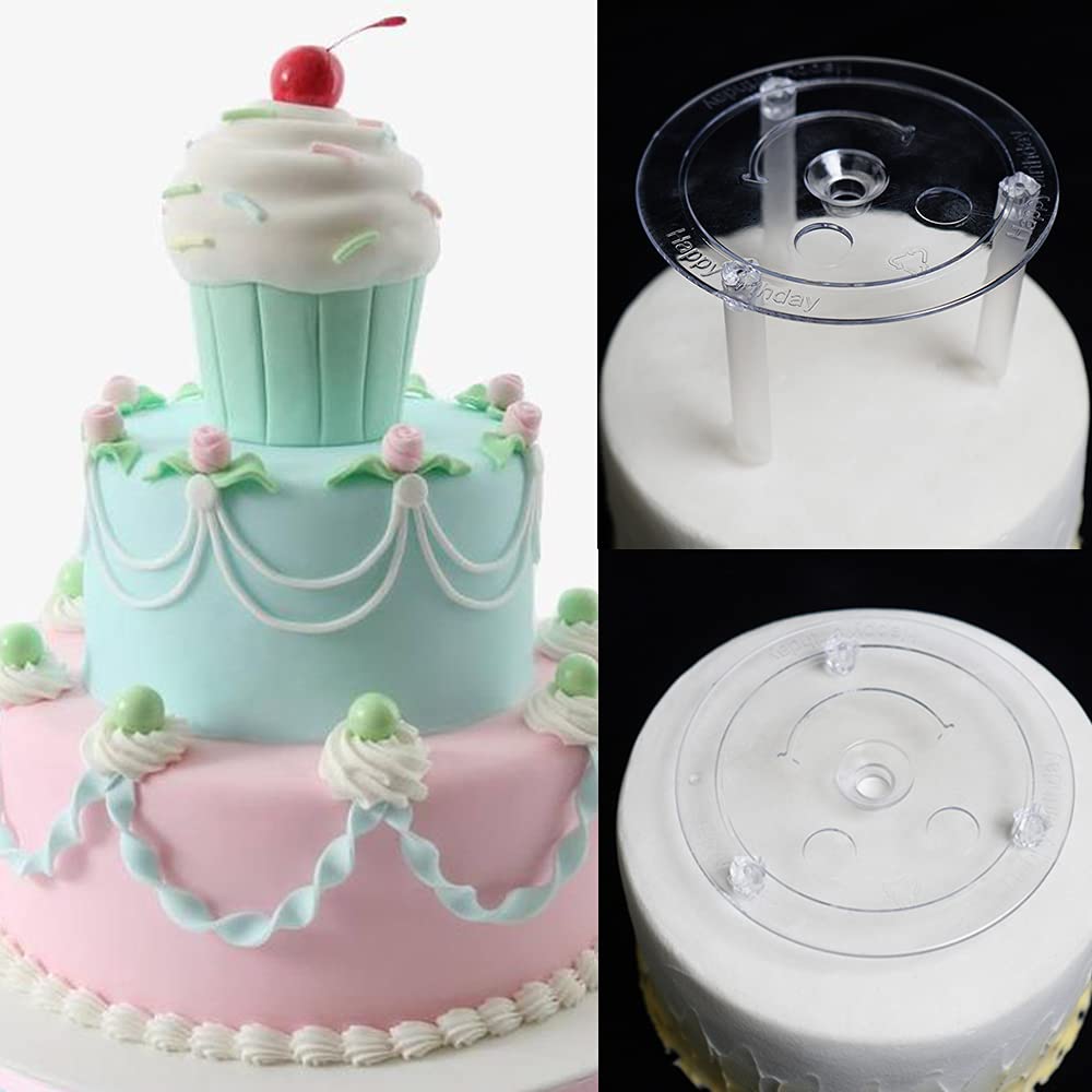 Multi-layer Cake Stand Suspended Gasket Cake Tier Support Cake Dowel Rods Set Cake Stands Support Straw Frame DIY Cake Decor