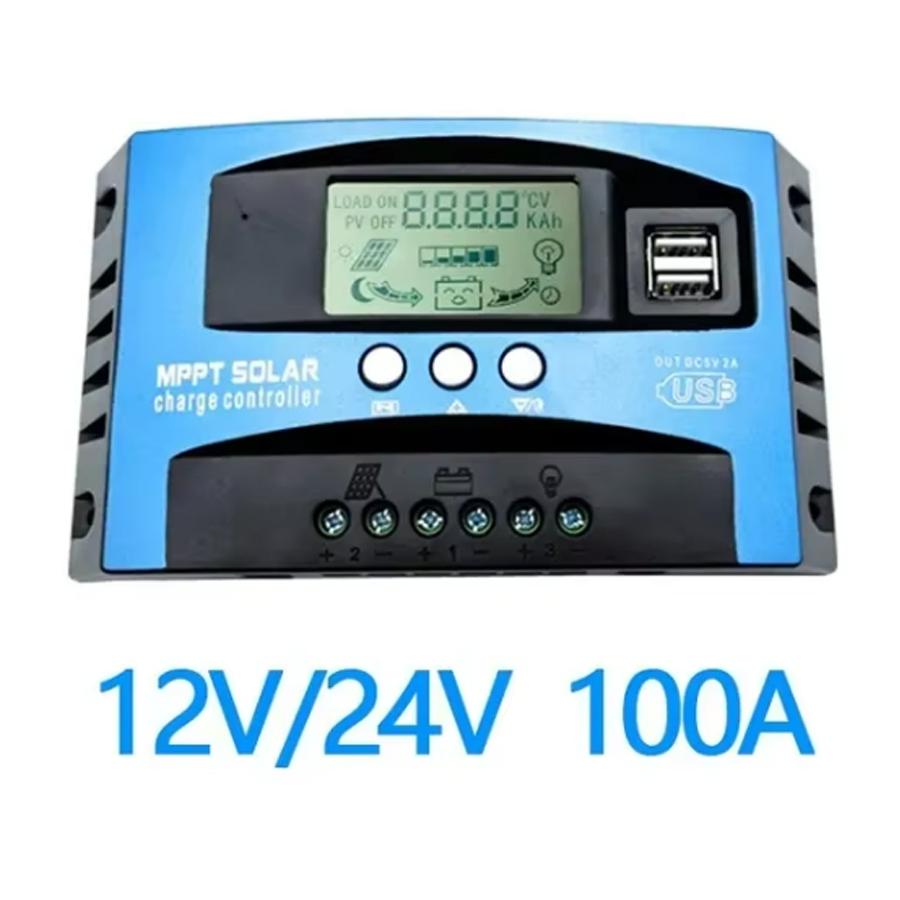 Hot sell Solar Charge Controller MPPT 30A 50A 80A 100A LCD Display 12V 24V AUTO Dual USB Solar Charge And Discharge Controller