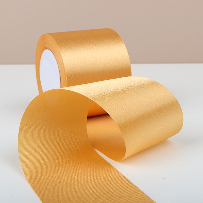 Champagne Silk Ribbon Rose Bow Hair Tie