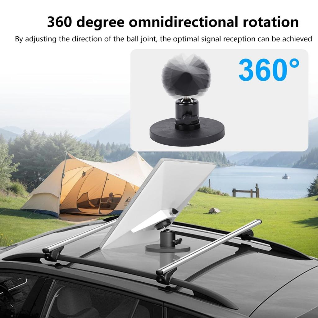 for Mini Magnetic Roof Mount 66LB Strong Suction Adjustable Angle Adaptive Easy Installation for RVs Boats Yachts Trucks