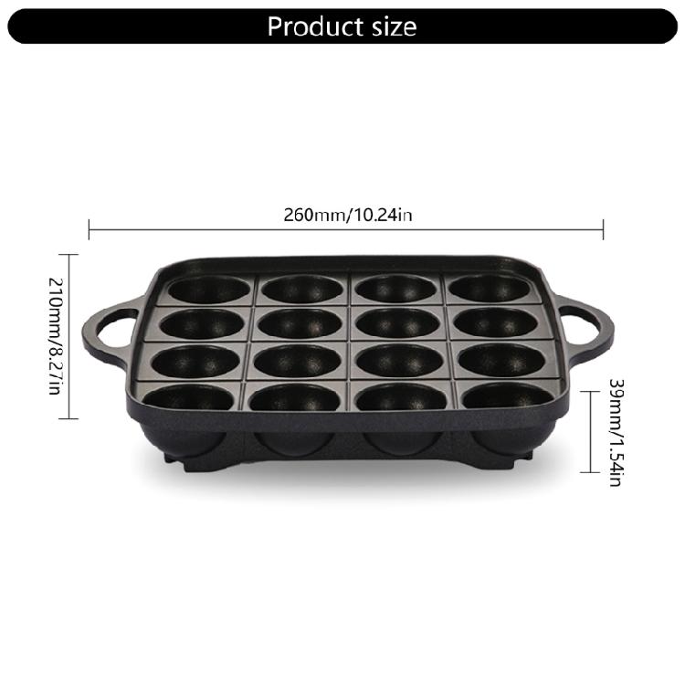 Nonstick Octopuses Ball Pancake Maker Meatball Pan Baking Tray 16 Hole Aluminum Grills Pan for Cooking and Baking