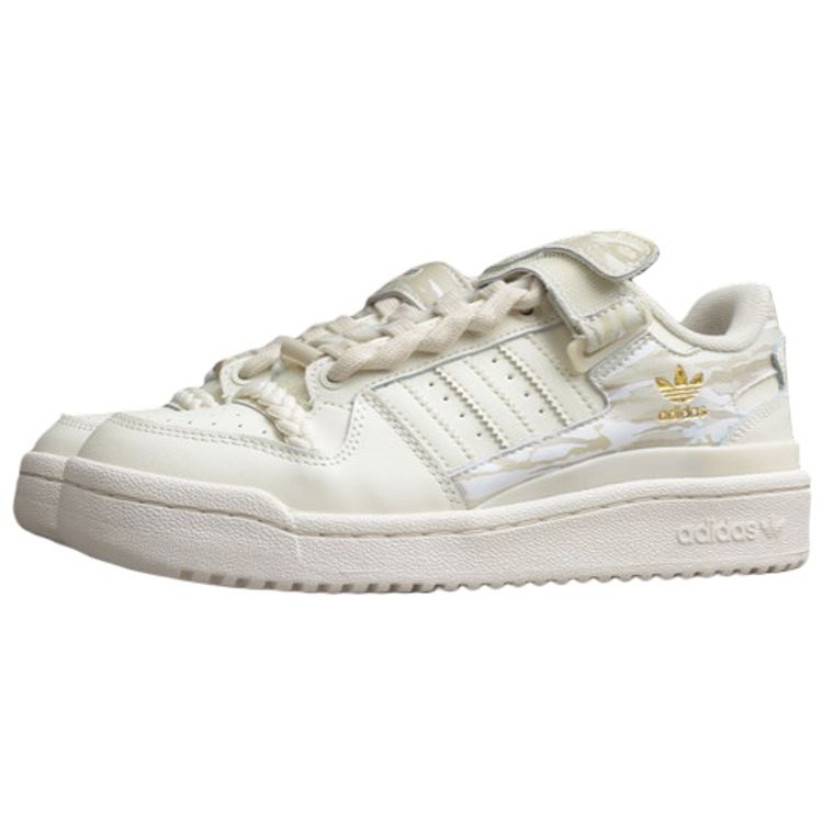 Adidas Originals Forum Low Comfortable Durable Low-Top Sneakers Women Sneakers Beige Brown GY6983
