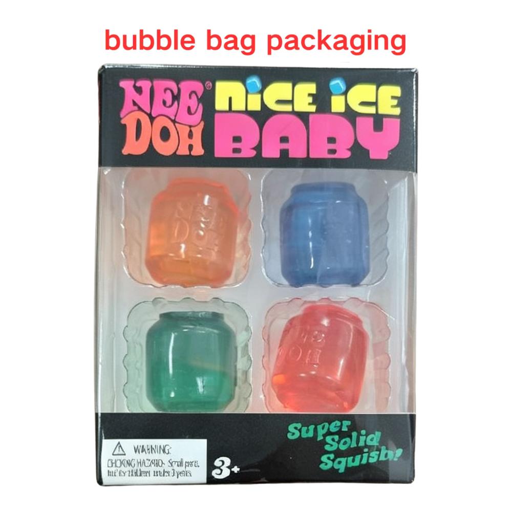 Squishy Schylling NeeDoh Nice Cube Sensorisch Knijpspeelgoed Super Squishy Stressverlichting Angst Sensorisch Hulpmiddel Stressverlichter Speelgoed gray