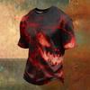 Men's Casual Short Sleeve Crew Neck T-Shirt Halloween Themed Graphic Print Lightweight Comfortable Fit Top