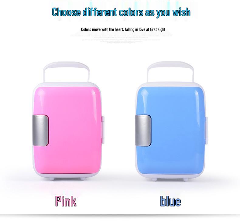 4L Dual-Use Mini Fridge for Car and Home - Ideal for Makeup, Masks, and Cosmetics