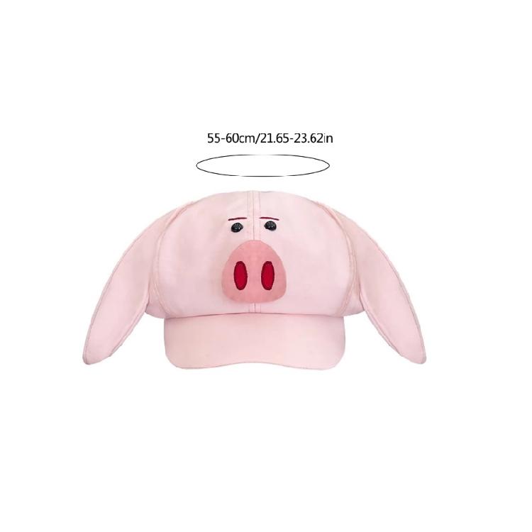 Novelty Pig Theme Caps Cartoon Octagonal Hat Comfortable Painter Hat For Various Occasion and Outfit Popular Headwear