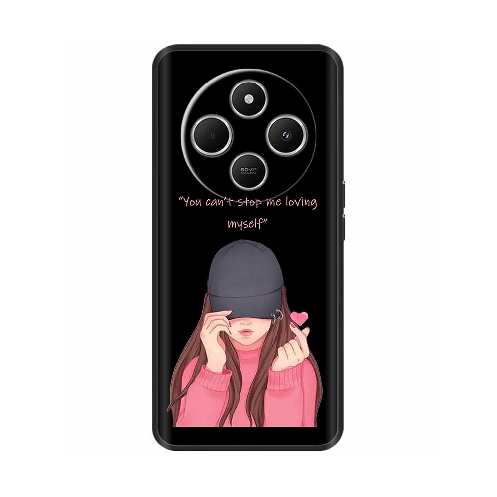 Luxury Painted Case For Redmi 14R 5G Soft Black Silicone Bumper Back Cover for Xiaomi Redmi 14R 14C Cases Funda Shockproof Shell