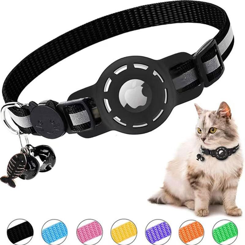 

Aittag Protective Case Pet Cat Collar Bow Removable Checked Cat Collar airtag protective cover/shell