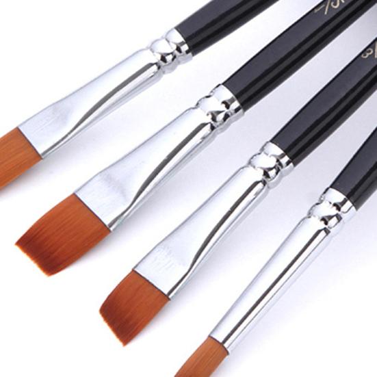 18Pcs/Set Acrylic Paint Brush with Storage Bag DIY Wooden Handle Nylon Hair Watercolor Drawing Brushes Pen Set for Classroom