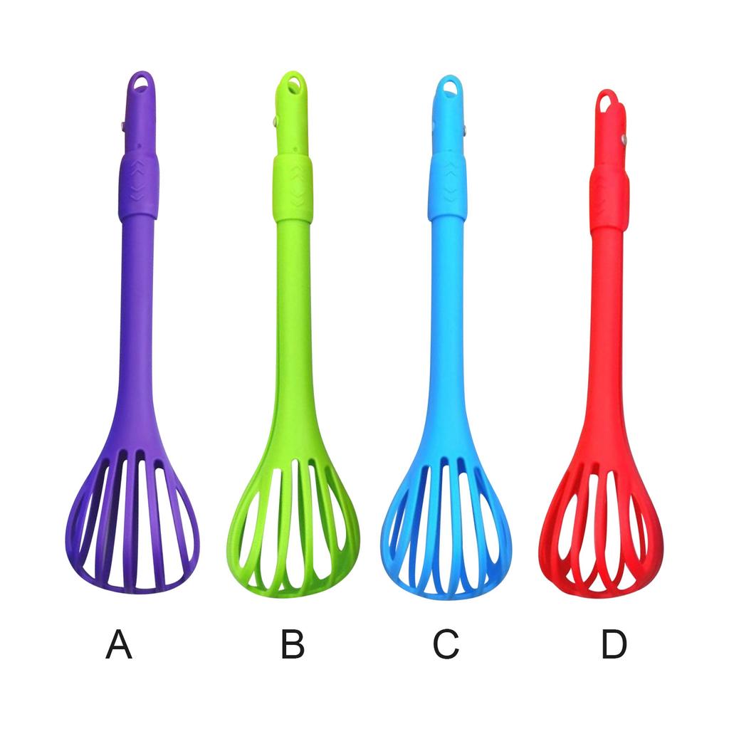 Egg Whisk 2-in-1 Egg Beater Plastic Small Balloon Blender for Blending Stirring Beating