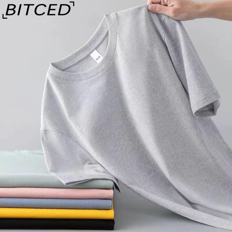 BITCED Bavlněné tričko s krátkým rukávem Pánská móda Košile s volným polovičním rukávem Košile s potiskem