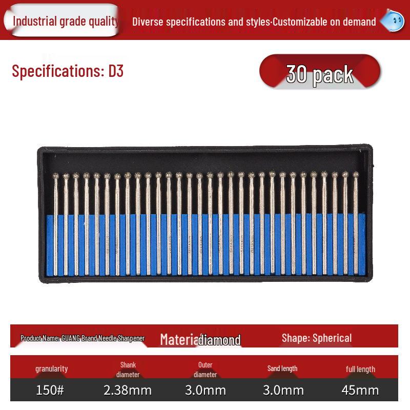 Lin Guang Diamond Electroplated Grinding Needle for Jade Carving and Mold Polishing