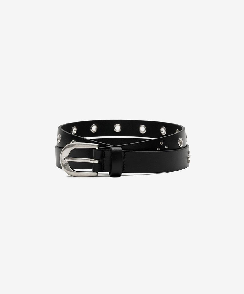 INSILENCE WOMEN Eyelet Belt Black