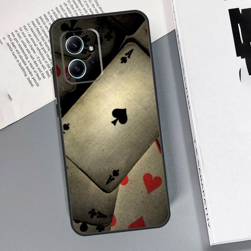 Spades Poker Play Cards Ace Case For Xiaomi Redmi Note 14 10 11 12 13 15 Pro Plus Cover For Redmi 15 15C 14C 12C 10C 13C