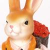2Pcs Easter Rabbit Cartoon Resin Figurines for Enhancing Holiday Atmospheres Practical Home and Office Decoration