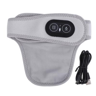 Neck Heating Pad Portable Electric Heated Wrap with Vibrating Hot Compress USB Plug In Grey