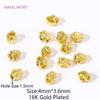 4mm Brass Beads Separators 18K Gold Plated Lantern Beads Spacer Beads,Round Loose Beads For Jewelry Making,DIY Jewelry Materials