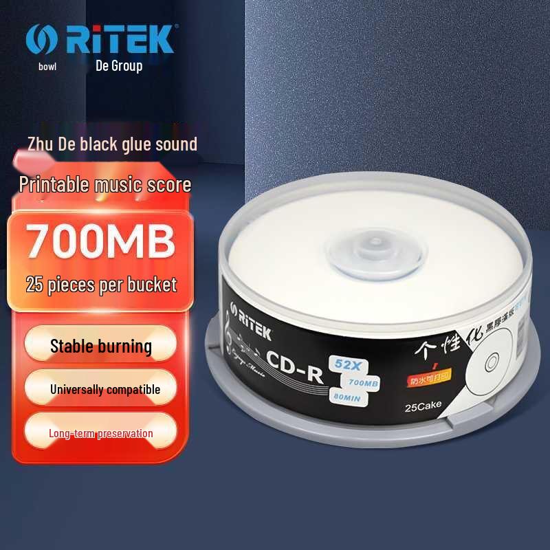 Ritek Printable Vinyl Look CD-R Discs