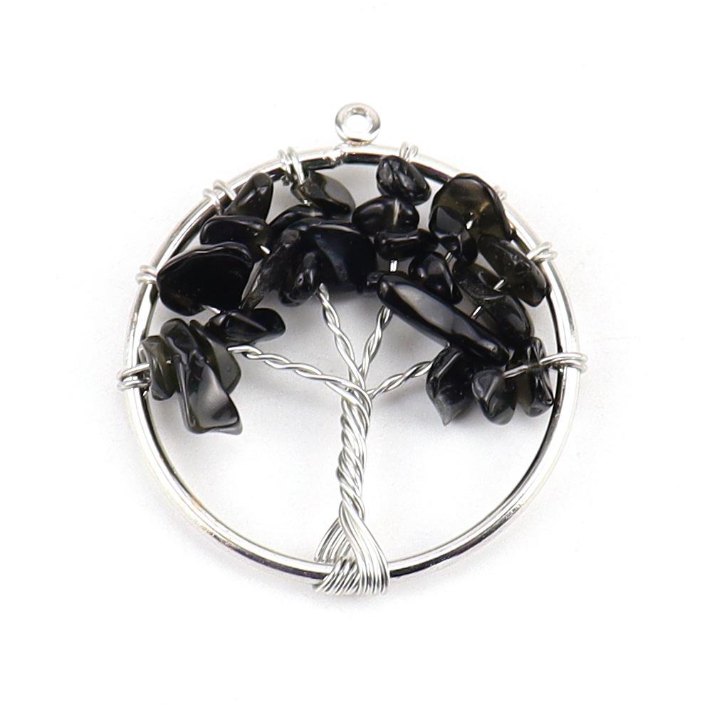 3Cm Tree Of Life Pendant Natural Crystal Gravel Fortune Tree Necklace Accessories N114