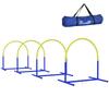 Agility Set for Dogs, Dog Training, 4 Arches, for Beginners, with Carrying Bag, Blue+Yellow, 88 X 64 X 95cm
