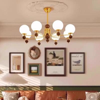 Vintage French Style Chandelier, American Retro Style Bedroom Chandelier, Magic Bean Dining Room Chandelier.