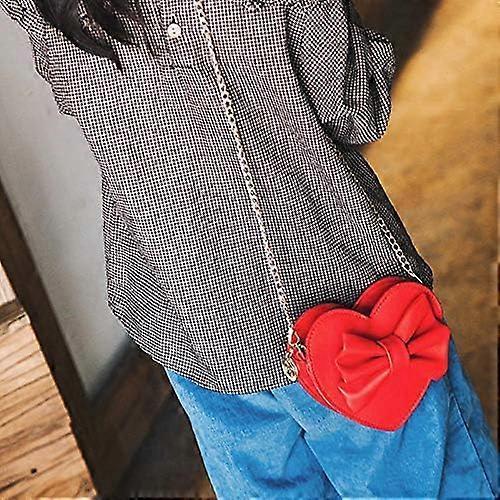 Girls Cute Bowknot Heart Shape Shoulder Bag Crossbody Handbags Co