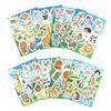 8 Blatt Set Stempel Glitzernde Aufkleber Cartoon Tier Muster Tagebuch Aufkleber Scrapbook Handbuch Dekoration