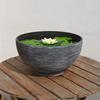 Plant Pot with Drainage, Resin Planter for Indoor Outdoor Plants, Medium Flower Pots for Patio, Balcony Garden Decor