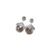 Front And Rear Two Wearing Crown Ball Earrings Women'S Earrings Light Luxury High-End Earrings Stud Earrings Niche Unique