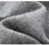 Women's Elegant Autumn 2026 Embroidered Cashmere Sweater - Round Neck, Loose Fit, Slimming and Warm Base Layer