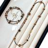Vintage Boutique Maillard Style Natural Tiger'S Eye Stone Clavicle Chain Necklace