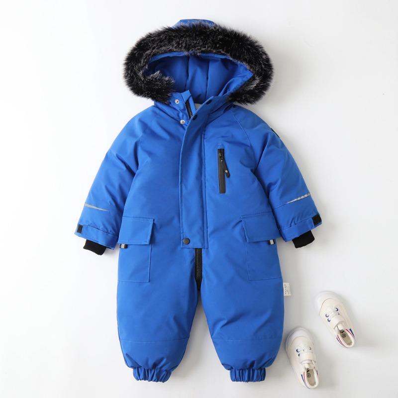 Snowsuit pro děti Batole Jednodílné Snowsuit Lyžařské kombinézy Dívčí a chlapci Vodotěsné kombinézy s kapucí Overaly Zimní Teplý Snowboard Kabát Venkovní bundy